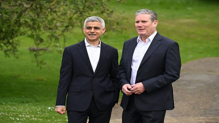 London Mayor Sadiq Khan and Labour leader Keir Starmer